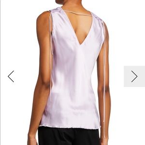 Helmet Lang lavender top silk size XS NWT